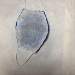 立体マスク付き サルエルパンツ 100 ブルー 柄物 男の子 7枚目の画像