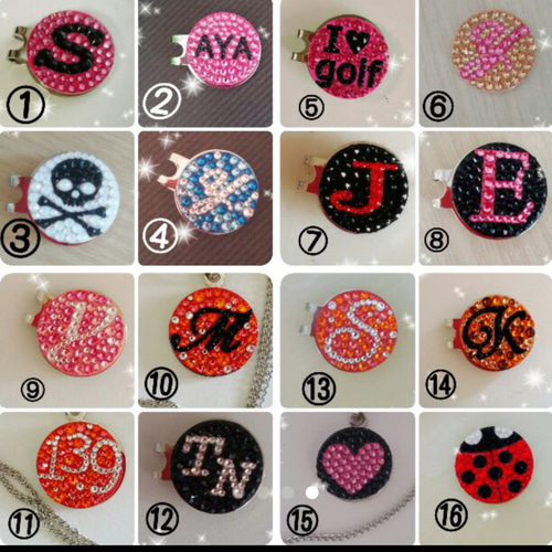 オーダー受付中!!! ゴルフマーカー スワロフスキー デコレーション