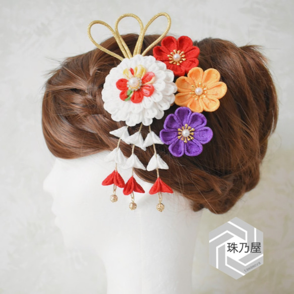 舞妓さんみたい！藤の花 つまみかんざし 髪飾り 藤娘 藤 の 花