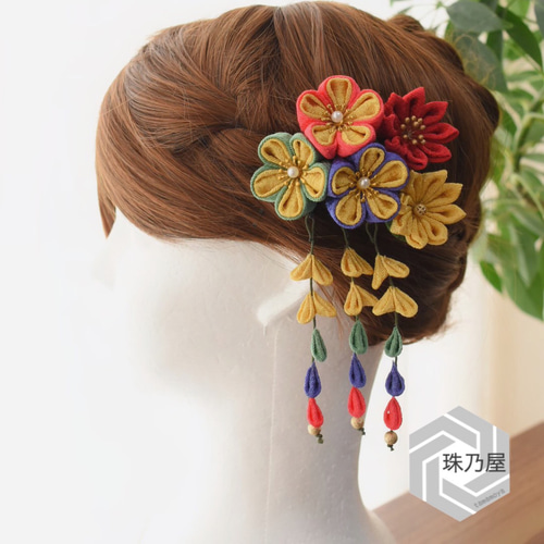 mame様髪飾りオーダーページ 名前入り扇子の髪飾りキラ文字版のオーダーありがとうございます🌸キラ