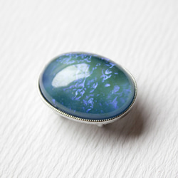 ●帯留 Czech Glass●blue 4枚目の画像