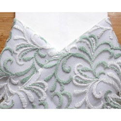 ◇レース半襟【arabesque mint green】 1枚目の画像