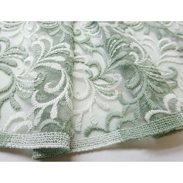 ◇レース半襟【arabesque mint green】 3枚目の画像