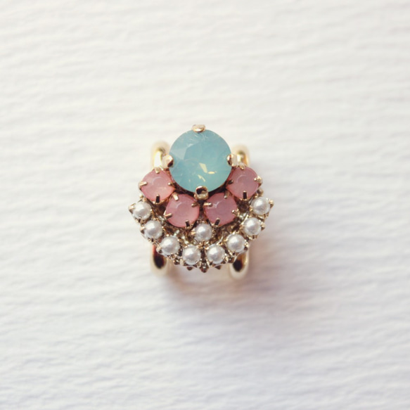 ●帯留 bijou●sector Mint Green 1枚目の画像