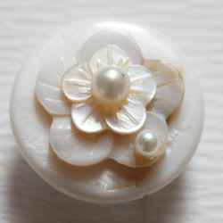 ●帯留　shell flower●wh 1枚目の画像