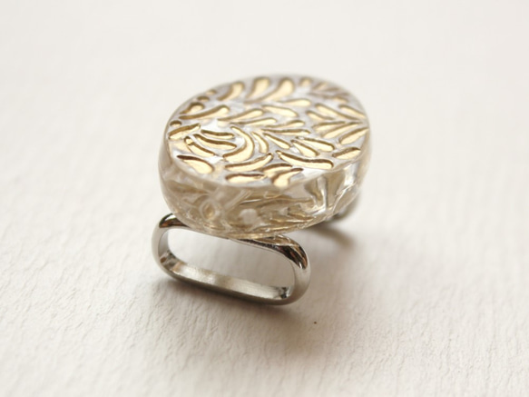 ●帯留 ellipse gold● 4枚目の画像