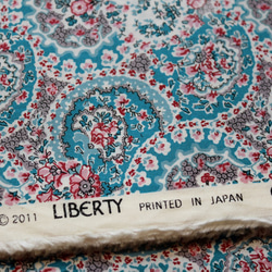 ◆半襟 Liberty Fleurs de Savon◆blue 5枚目の画像