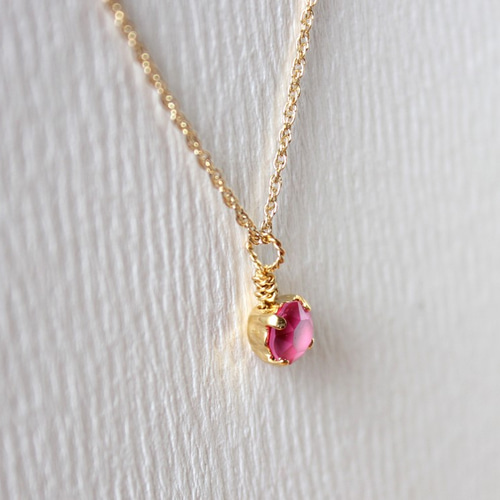 スワロフスキー ネックレス ピンク Una ネックレス, クローバー, ピンク, ローズゴールドトーン