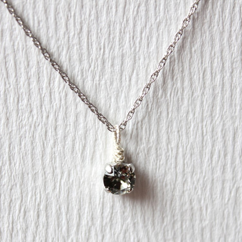 □スワロフスキー ネックレス□ブラックダイヤモンド silver6