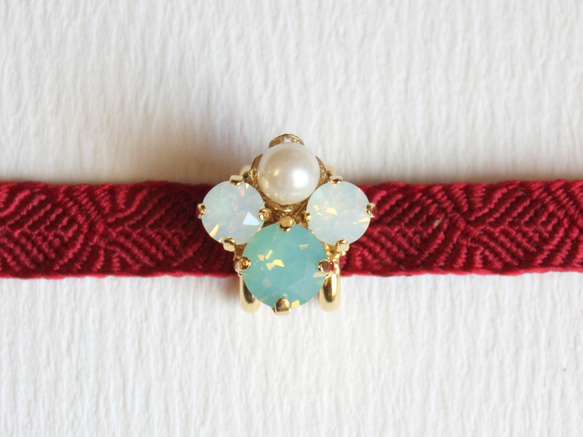 ●帯留 bijou●Pacific opal 1枚目の画像