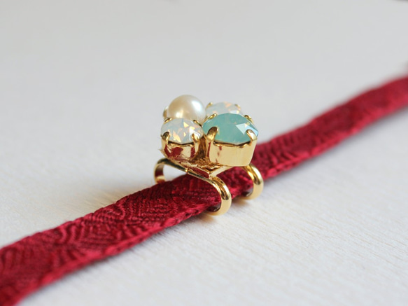 ●帯留 bijou●Pacific opal 3枚目の画像