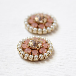 ■イヤリング・ピアス biju■peal flower Pink 2枚目の画像