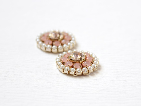 ■イヤリング・ピアス biju■peal flower Pink 3枚目の画像