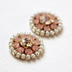 ■イヤリング・ピアス biju■peal flower Pink 4枚目の画像