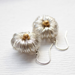 ■wire flower ピアス■silver925 3枚目の画像