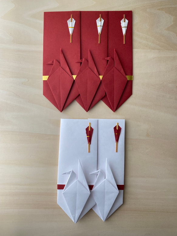 折鶴のぽち袋　のし袋　(日本のお包みで贈る) 9枚目の画像