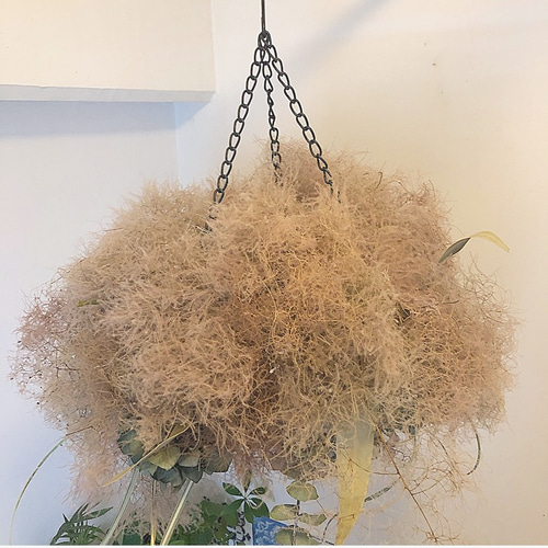 秋色紫陽花•ユーカリ•スモークツリーのフライングリース