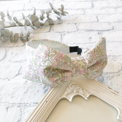 ベッツィ♡リバティリボン バンスクリップ バレッタ＊ハンドメイド リバティリボンのバンスクリップ【小】(ベッツィアン×フレンチブルー