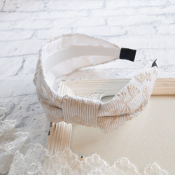 リバティリボンのバンスクリップ【小】(ベッツィアン×フレンチブルー