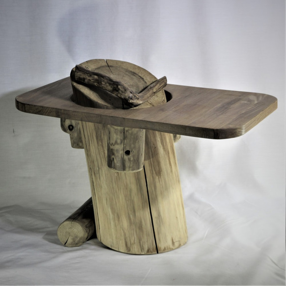 流木丸太のサイドテーブル (AP-78) 5枚目の画像