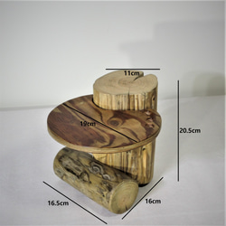 流木丸太のミニテーブル (ショートテーブル) (T-56) 2枚目の画像