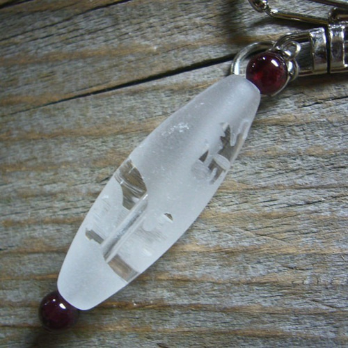 チベット天珠 水晶 浮彫 騎龍観音天珠 ストラップ キーホルダー