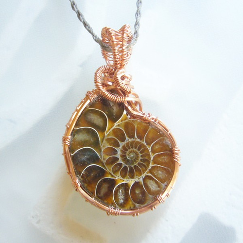 天然 アンモナイト アンティーク ペンダント ネックレス 2点 セット