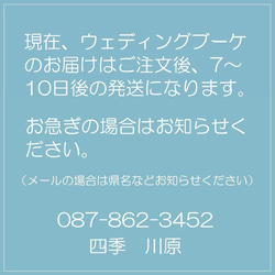 ウェディングブーケ ホワイト＆ピンク 愛らしいローズ バラ 髪飾り付き ウェディング 結婚式 送料無料 B_0177 13枚目の画像