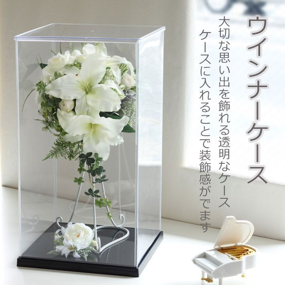 ブーケ 造花 クラッチブーケ アクアブルーA　ブートニアセット ナチュラル ウェディング 結婚式 B_0207a 9枚目の画像