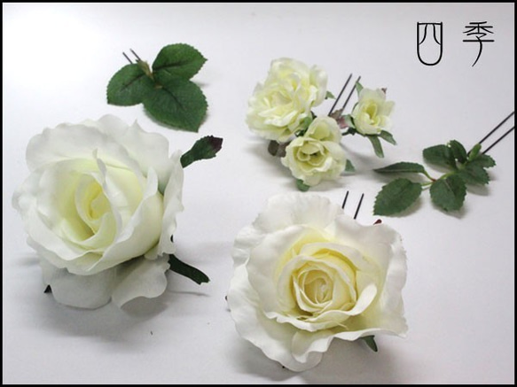 ブーケ ホワイト 造花  ピュアホワイト ブトニア付き ウェディングブーケ ラウンドブーケ 結婚式 前撮り B_0062 5枚目の画像