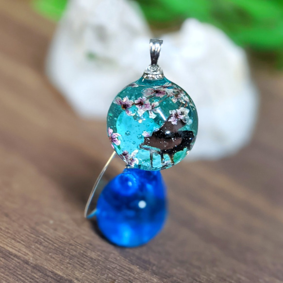 No.306 幻想 球体 ネックレス キーホルダー レジン アクセサリー