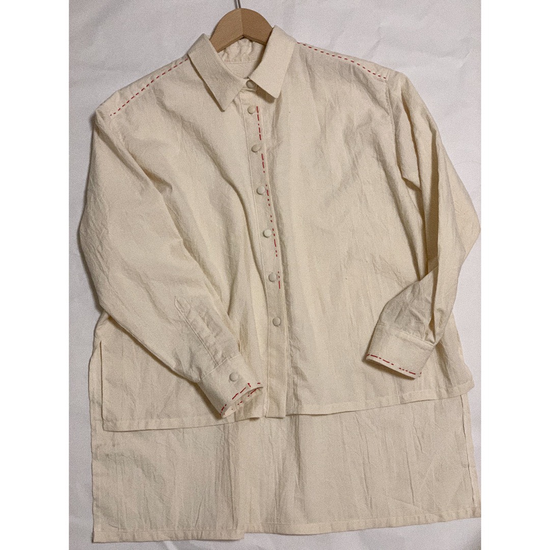 For Morse shirts ワッシャーコットン　手刺繍　シャツ