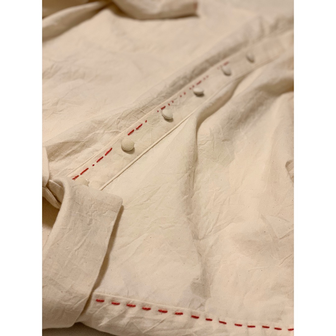 For Morse shirts ワッシャーコットン　手刺繍　シャツ