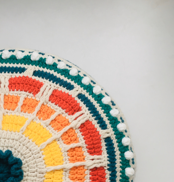 30％OFFかぎ針編み太い織りの家の枕のための虹の枕 1枚目の画像