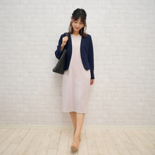 もりのワンピースジャケットセット ラベンダーグレー　未使用 ﾓﾘﾉｶﾞｯｺｳ 【ハレの日2点セット】ワンピースジャケットセット