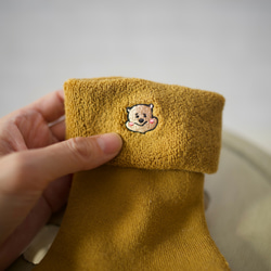 Morino Gakko 2雙套裝寬鬆網襪♡保暖居家襪【芥末/淺灰】/10603845/ 第10張的照片