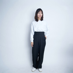 Morino Gakkou 簡單可愛寬鬆廓形長袖T卹[白色] / 10633229/ 第5張的照片