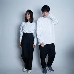 Morino Gakkou 簡單可愛寬鬆廓形長袖T卹[白色] / 10633229/ 第8張的照片
