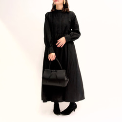 ﾓﾘﾉｶﾞｯｺｳ レースが可愛いブラックフォーマルワンピースドレス (ブラック) 入学卒業式｜mg-op12-bk 11枚目の画像