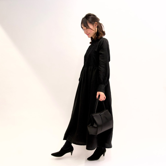 Morino Gakko 可愛黑色蕾絲連身連身裙 [黑色] 11/30 左右發貨，適合七五三入學典禮和畢業典禮、典禮場合 第13張的照片