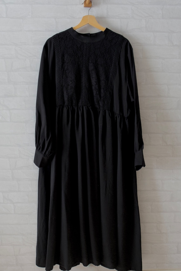 Morino Gakko 可愛黑色蕾絲連身連身裙 [黑色] 11/30 左右發貨，適合七五三入學典禮和畢業典禮、典禮場合 第10張的照片