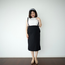 Mori no Gakkou [大碼] Salopette 緊身裙 [黑色] / 11617995 / 第2張的照片