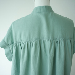 麻棉襯衫裙也可以做成外罩【薄荷綠】/11851332/ 第9張的照片