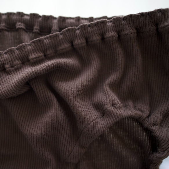 Morino Gakko [M 碼] 100% Teleco 棉胸罩上衣和短褲套裝（棕色） 第9張的照片