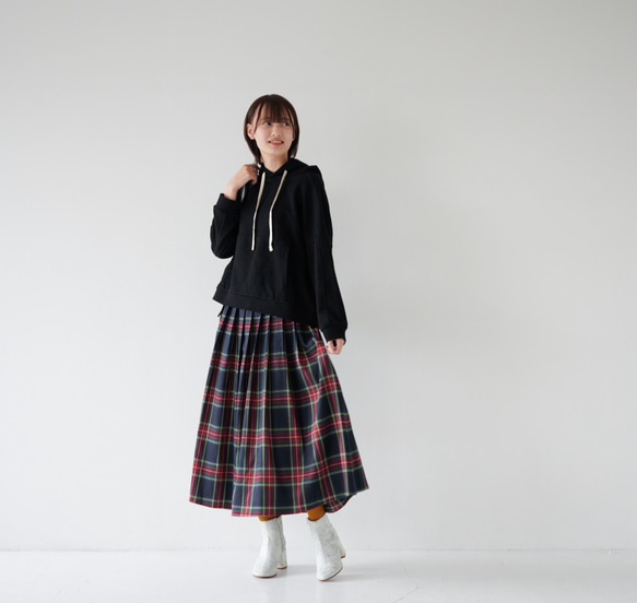 Morino Gakko 100 棉質帳篷線運動衫 [黑色]/12493827/ 第6張的照片