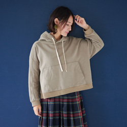 Morino Gakkou Cotton 100 Tent Line Sweatshirt [Gray Beige] / 124 第1張的照片