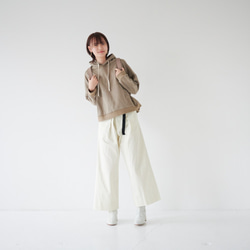 Morino Gakkou Cotton 100 Tent Line Sweatshirt [Gray Beige] / 124 第4張的照片