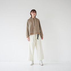Morino Gakkou Cotton 100 Tent Line Sweatshirt [Gray Beige] / 124 第7張的照片