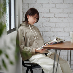 Morino Gakkou Cotton 100 Tent Line Sweatshirt [Gray Beige] / 124 第10張的照片