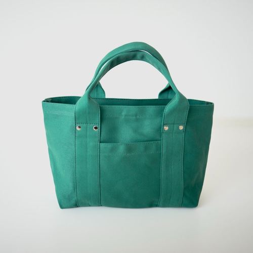 ﾓﾘﾉｶﾞｯｺｳ ふた付き帆布トートバッグ (グリーン)｜toto-06-gr